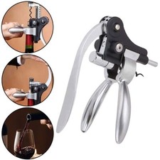 Professional Lever Arm Action Wine Bottle Rabbit Corkscrew Bunny Opener Silver
