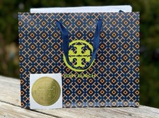 TORY BURCH PAPER SHOPPING GIFT BAG, STICKER, TISSUE 9 X 7 BRAND NEW