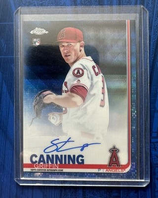 GRIFFIN CANNING 2019 Topps Chrome Rookie Autographs AUTO BLUE Wave /150 Padres 