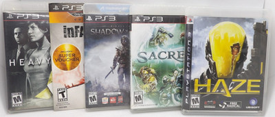 PS3 Action/Adventure Game Bundle of 5: Haze, Sacred 3, Shadow of Mordor, etc...