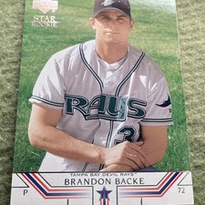 UPPER DECK 2002 Star Rookie Brandon Backe #511 Tampa Bay Devil Rays Baseball
