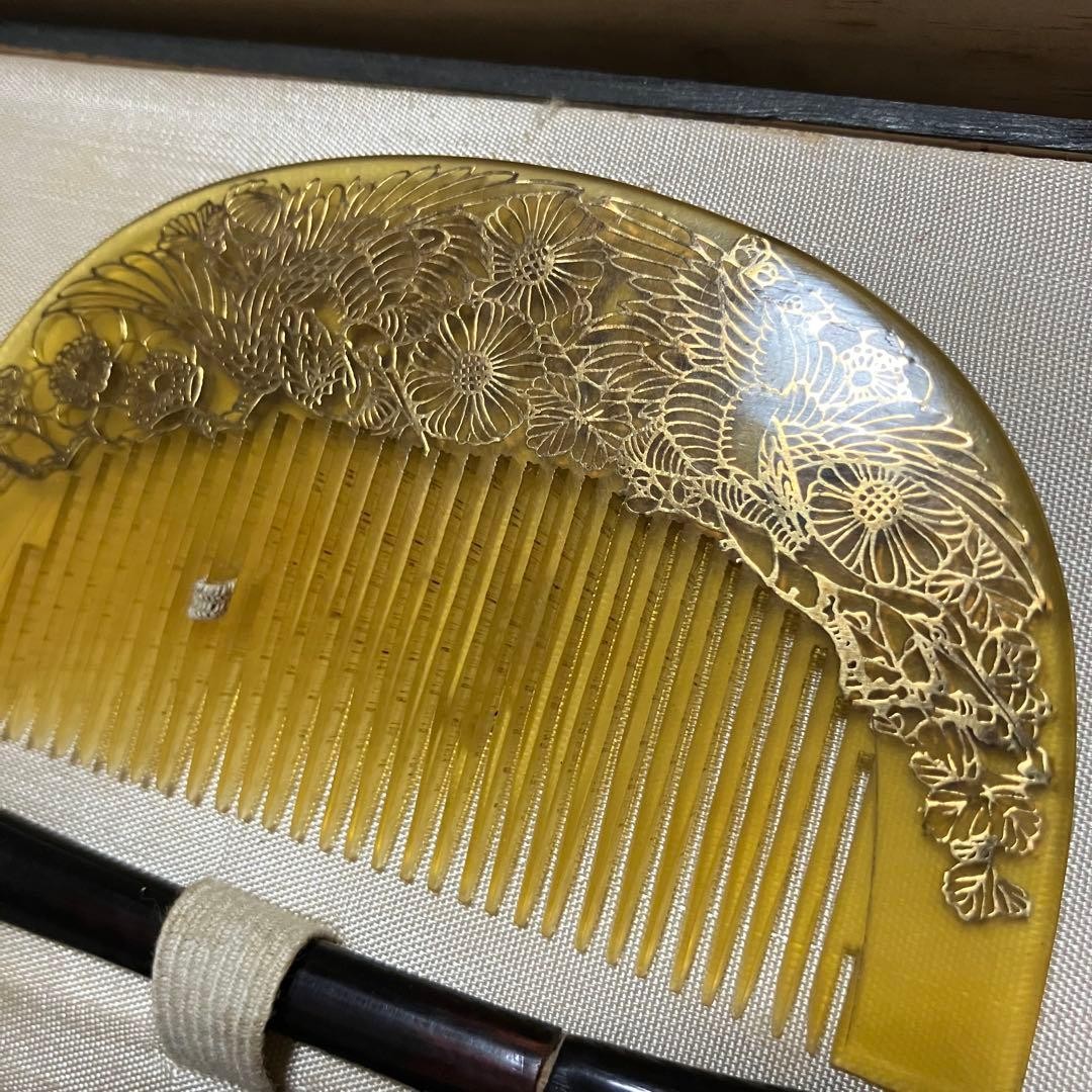 Antique Hair Comb Kanzashi Hair Accessory for Kimono Used
