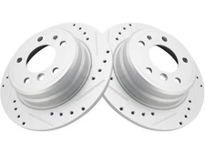 TRQ 86HN71W Rear Brake Rotor Set Fits 1988 BMW 535is