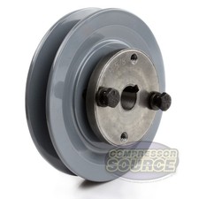 Cast Iron 4.5" Single Groove Pulley Belt A Section 4L with 5/8" Sheave Bushing
