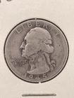 🌴1945 Washington Quarter. 90% SILVER CIRCULATED COIN
