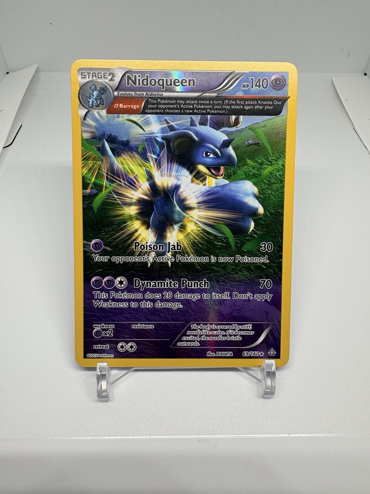 Nidoqueen 69/160 XY Primal Clash Pokemon Reverse Holo Rare Card Mint!