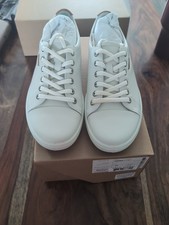 Ecco Womens Soft  White Lace Up Sneakers 4300...