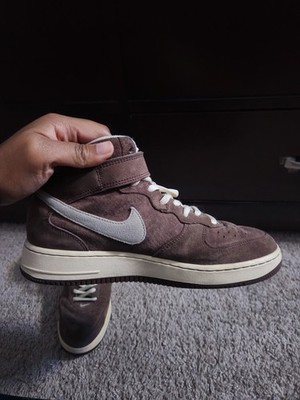 Nike Air Force 1 Mid Chocolate Mens Size 8 Brown Suede Sneakers Shoes DM0107-200