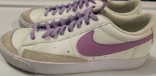 Nike Blazer Low ' 77 White / Purple Grade School Shoes Size 6Y