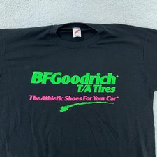 Vtg Bf Goodrich Ta Tires T-shirt Men Fits Lxl Black Racing Truck Car Tee Usa Vtg Bf Goodrich Ta Tires T-shirt Men Fits Lxl Black Racing Truck Car Tee Usa