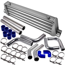 Universal Turbo Intercooler 27"x7"x2.5" & 2.5" Aluminum Pipe Tube & Couplers Kit