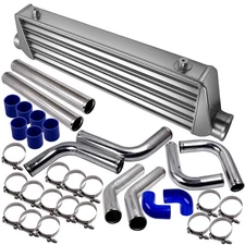Universal Turbo Intercooler 27"x7"x2.5" & 2.5" Aluminum Pipe Tube & Couplers Kit