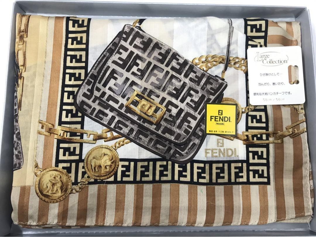 Fendi Women Cotton Scarf Luxury Designer Accessory New Unused Gift Quality