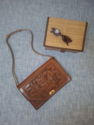 Vintage Leather Schultertasche, Handtasche Sehr