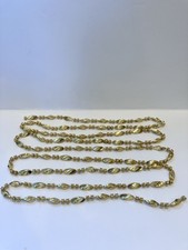 Gold Garland Plastic Christmas Tree Shiny Beaded