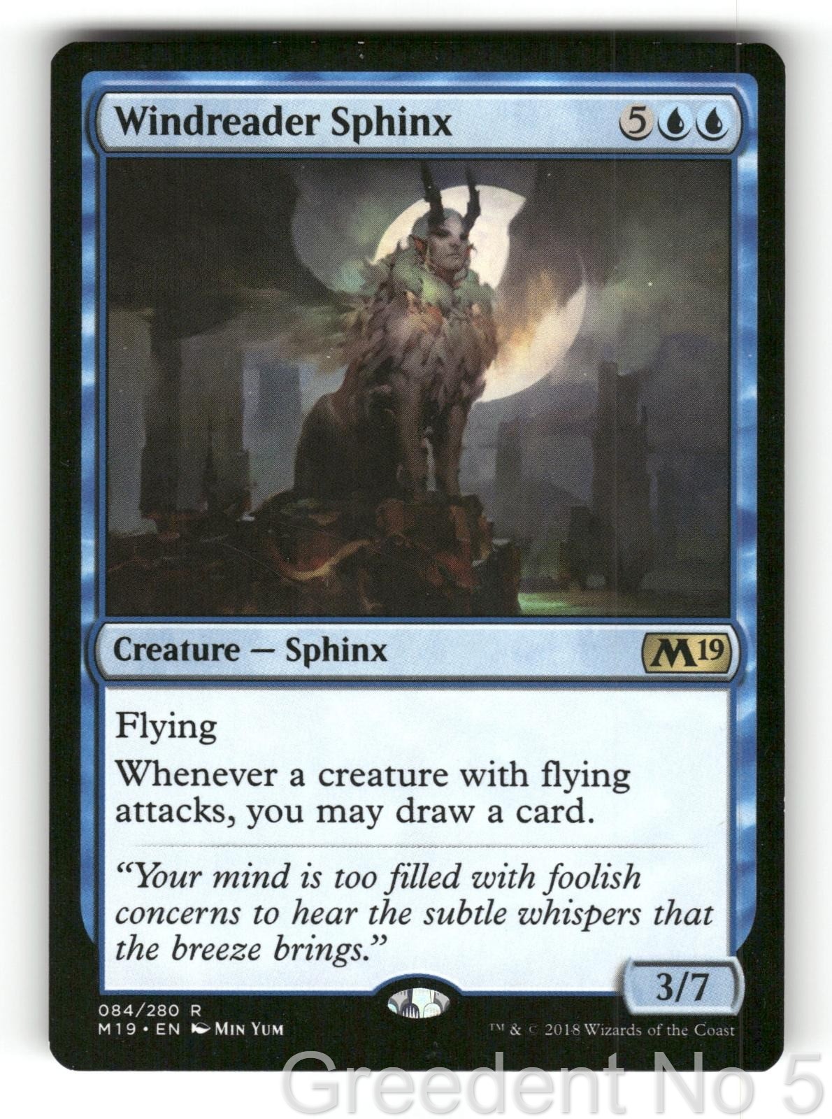 Windreader Sphinx 84 Rare Core Set 2019 Magic: The Gathering Lightly Played