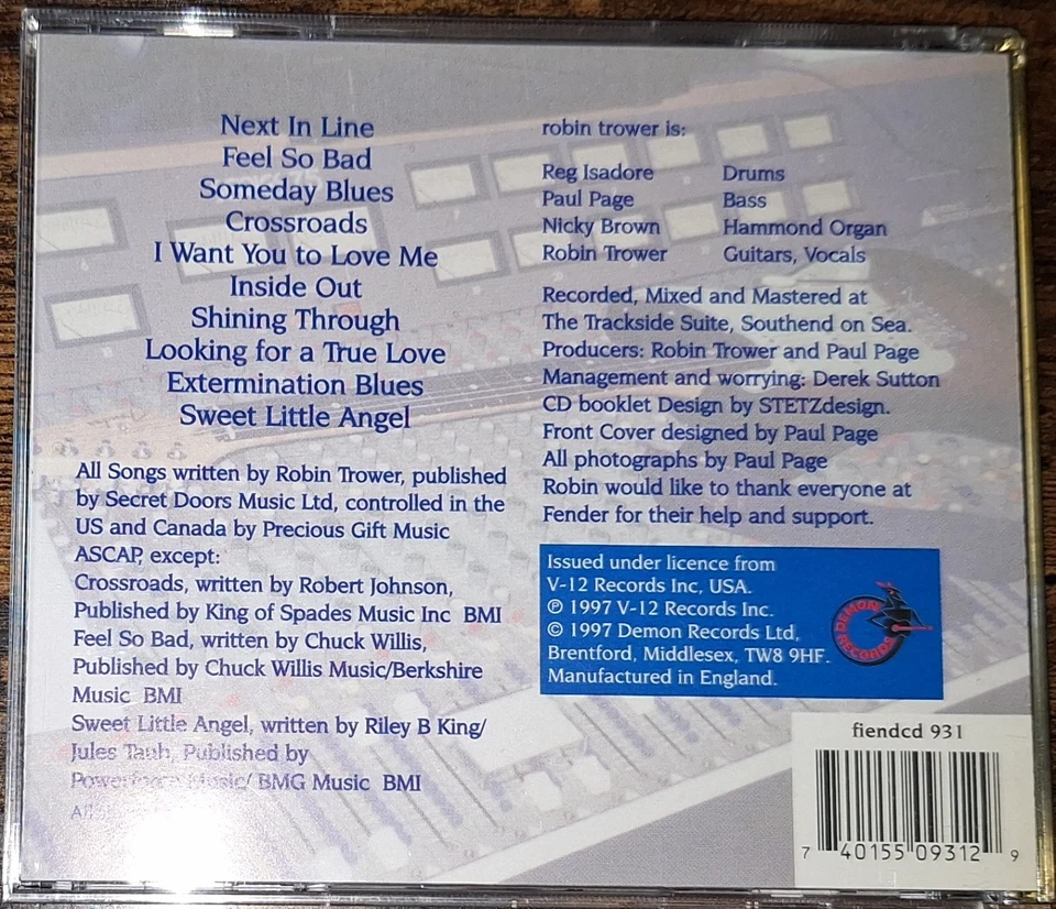 ROBIN TROWER - SOMEDAY BLUES CD UK-Press. - Bild 2 von 2