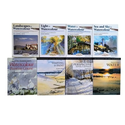 Watercolour Painting Books x8 Bundle - Art Instruction - Step by Step Painting