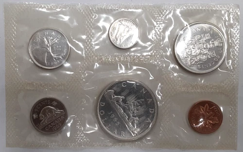 New Listing1965 Canada 6 Coin 80% Silver Uncirculated Proof-like Mint Set in RCM Plastic