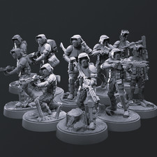 Star Wars Legion Clone Trooper Marksmen Proxy Models - 41st Elite Corps