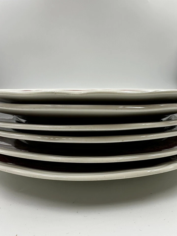 6 Stück - Villeroy & Boch Fasan rot - Speiseteller Ø 23,5 cm - Bild 4 von 4