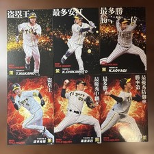 Hanshin Tigers Professional Baseball Card Koji Chikamoto, Akihiro Aoyagi, Takumu