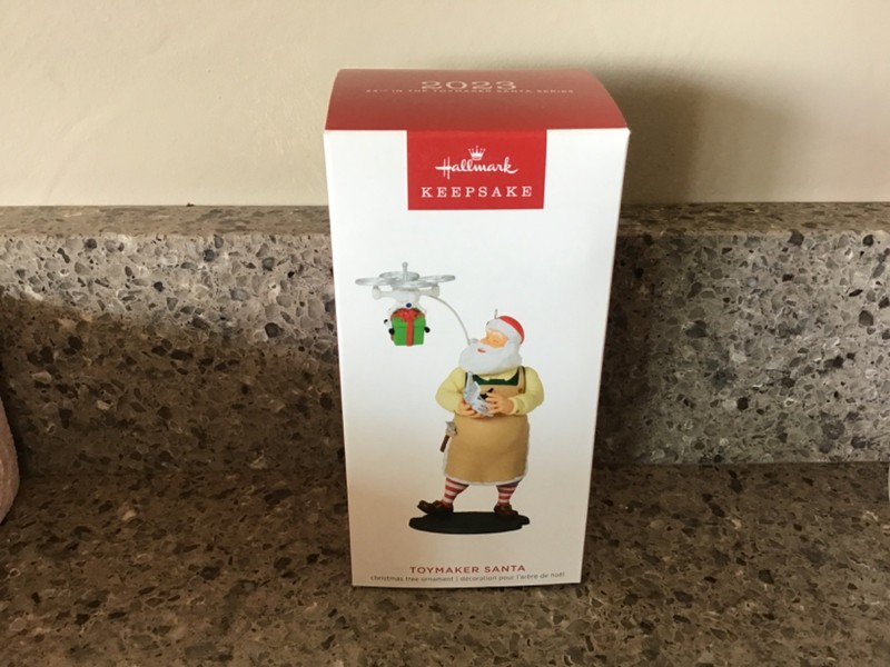 NEW Hallmark 2023 Toymaker Santa #24  Series Making toys - Drone delivery