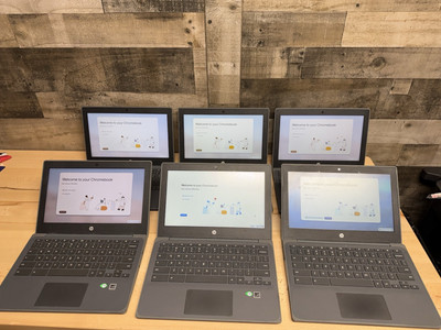 Lot of (6) HP Chromebooks 11A G8 EE AMD A4-9120C RADEON R4 1.60GHz 4 GB RAM 32GB