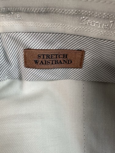 Pantalone abito Zanella Devon lana blu piatto davanti elastico vita media 34x32 - Foto 4 di 8