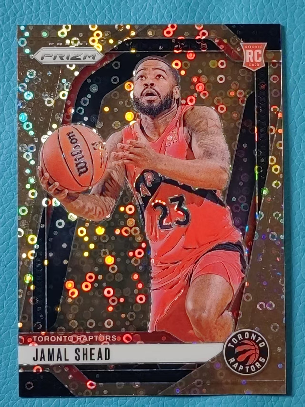 Jamal Shead 2024-25 Panini Prizm 07/20  Bronze Disco RC Raptors #241