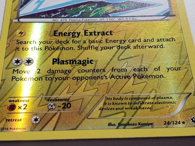 REVERSE HOLO Rotom 24/124 NM - XY Fates Collide Pokemon Card