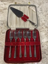 Vintage Sheffield England Pastry, Dessert Set Viners of Sheffield