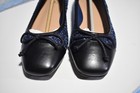 New York & Company Navy Boucle Patricia Flats Square Toe Size 7.5 NIB — photo 4
