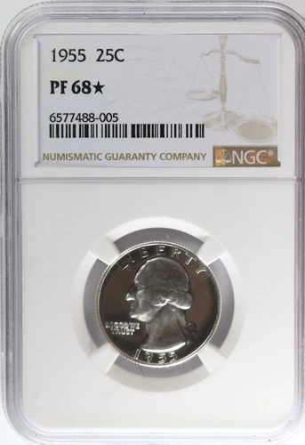 1955 Washington Quarter NGC PF 68*