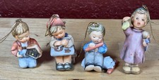 Berta Hummel Goebel Vtg 1997 Ceramic Christmas Ornament Lot of 4