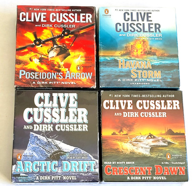 Clive Cussler Dirk Pitt Audiobook Lot 4  Arctic Drift + Crescent Dawn Unabridged
