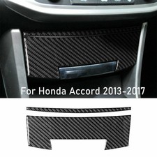 For 2013-2017 Honda Accord Carbon Fiber Interior Central Storage Box Cover Trim