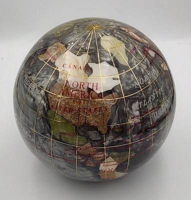 Gemstone World Globe 4'' Paperweight