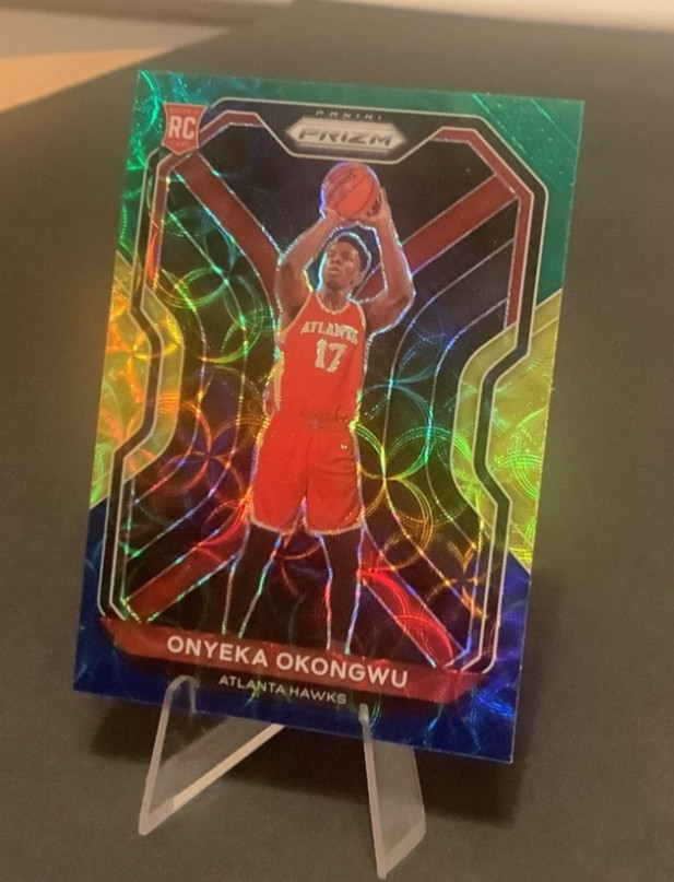 2020-21 Panini Prizm - Onyeka Okongwu #260 Choice Blue Yellow & Green Prizm (RC)