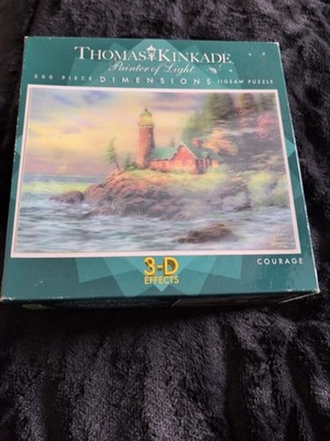 Thomas Kinkade 3-D Effects 500 Piece  Courage Puzzle New Free Ship