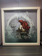 Disney The Little Mermaid Ariel Glass Wood Hanging Wall Decor 14 Square