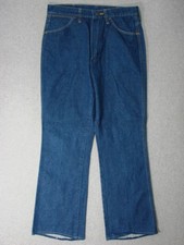 TI13412 USA VINTAGE  WRANGLER  945DEN BOOT CUT JEANS 33x32 msr 31"x31" DARK