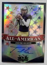 Jacob Eason 2020 Leaf Valiant All-American NAVY BLUE RC AUTO Huskies #'d /25