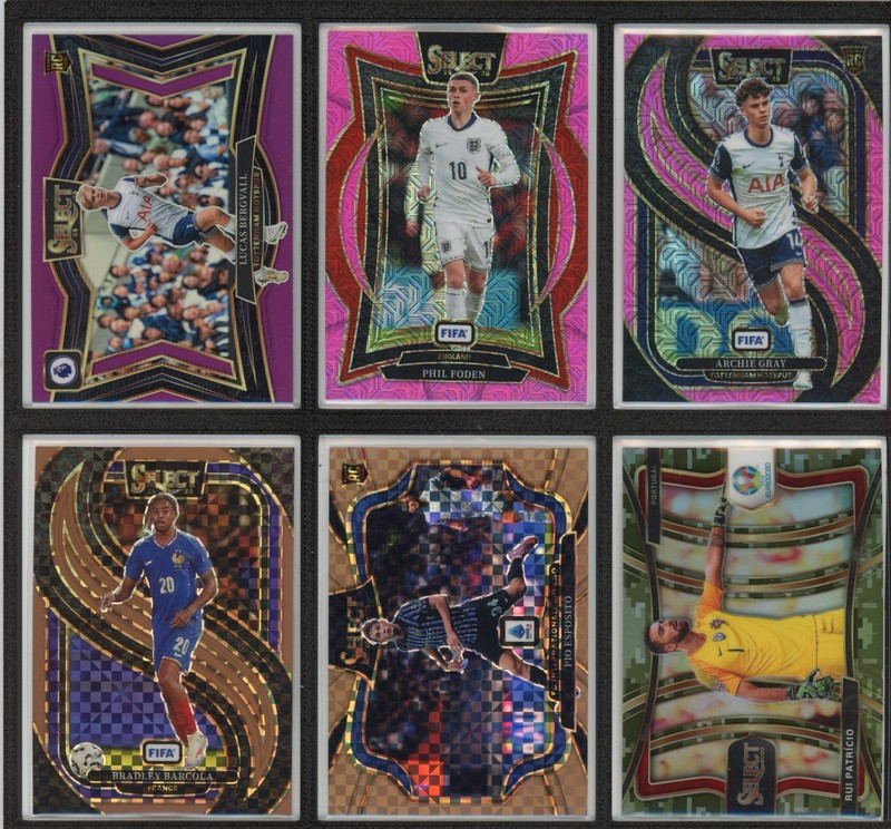 Panini Select Soccer All Serial #D Numbered Prizm Lot(6) (HE)