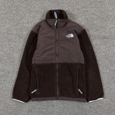 The North Face Brown Denali Fleece Jacket Girls Size Large Full Zip Funnel Neck