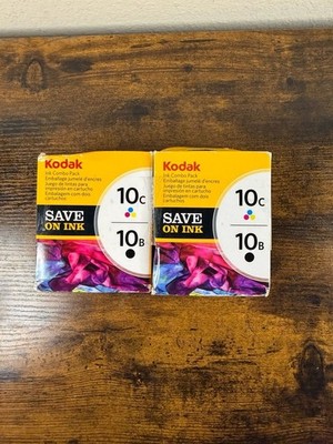 Kodak 10B 10C Ink Combo Pack Black & Color Cartridges (Lot of 2)