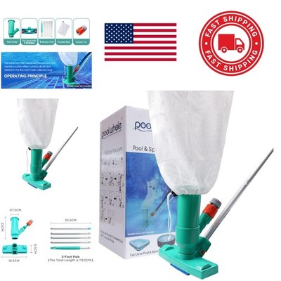 6 Section Pole Pool Vacuum Cleaner Ideal for Above Ground Inflatable Pools