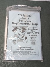 Ideal Pet Products Extra Large 10.5 x 15 Inches Clear Pet Door Replacement Flap