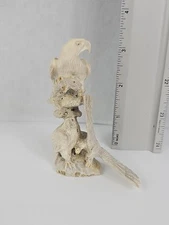 Eagles Zuni Fetish Carving - Lewis Malie Jr. - Native American #175