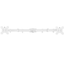 VIVO White Fully Adjustable Dual Monitor Arm for Desk Mount Stand